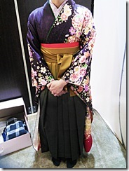 フォレオのガーデンエス美容室へ袴を着付に (2)