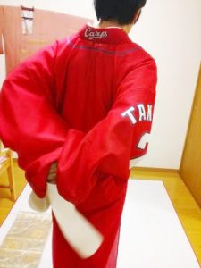 田中選手のカープ浴衣でハロウィンパーティーへ