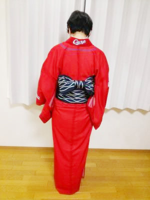 田中選手のカープ浴衣でハロウィンパーティーへ(^O^)／♪