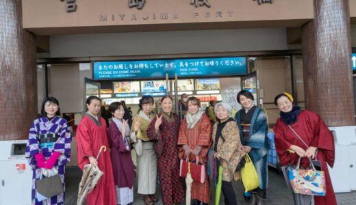 雨の日の宮島紅葉狩り美和きもの教室の秋のひととき