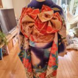 向洋新町で出張着付けレッスン｜お嬢様の20歳を祝う集いに向けて振袖の特訓中｜広島の着付け教室 美和きもの教室